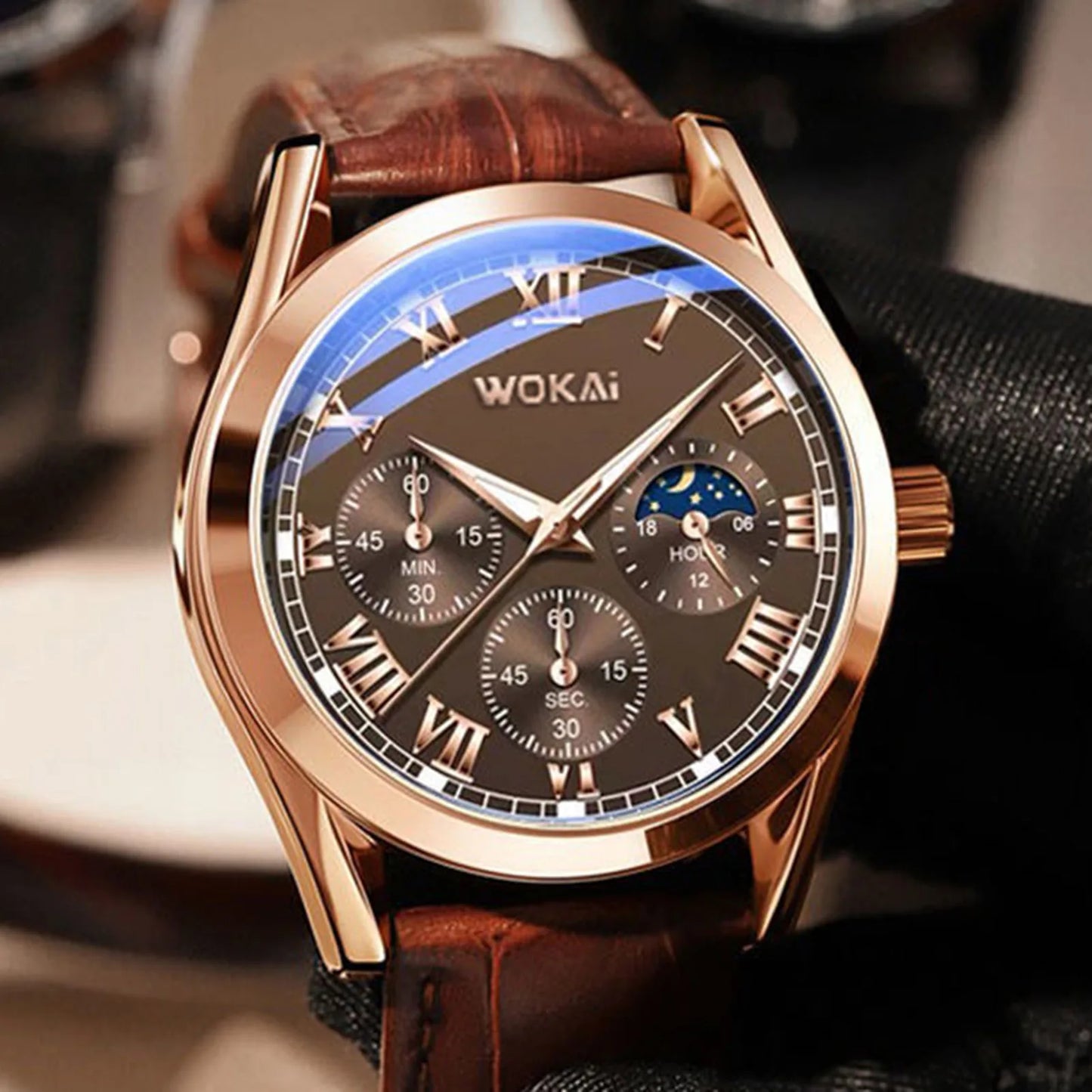 Business Quartz Watch Fashion PU Leather Strap Daily Quarts Watches Suitable for Daily Dating Gift Wristwatch