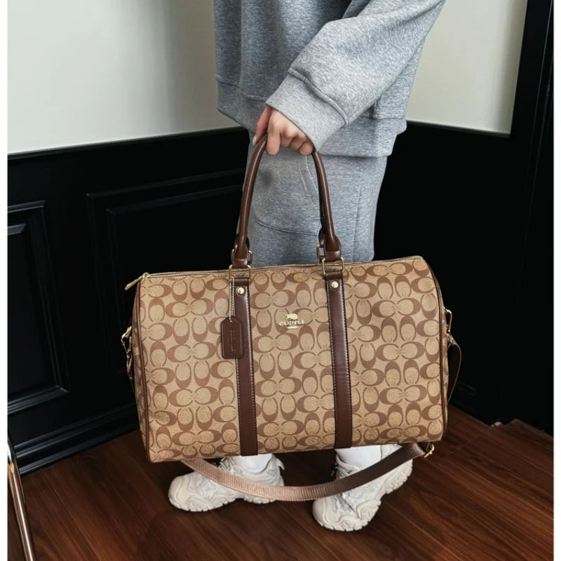 Women's Classic Boston Handbag Large Capacity Elegant Travel Duffle Bags for Women Weekend Luggage Travel Shoulder Bag