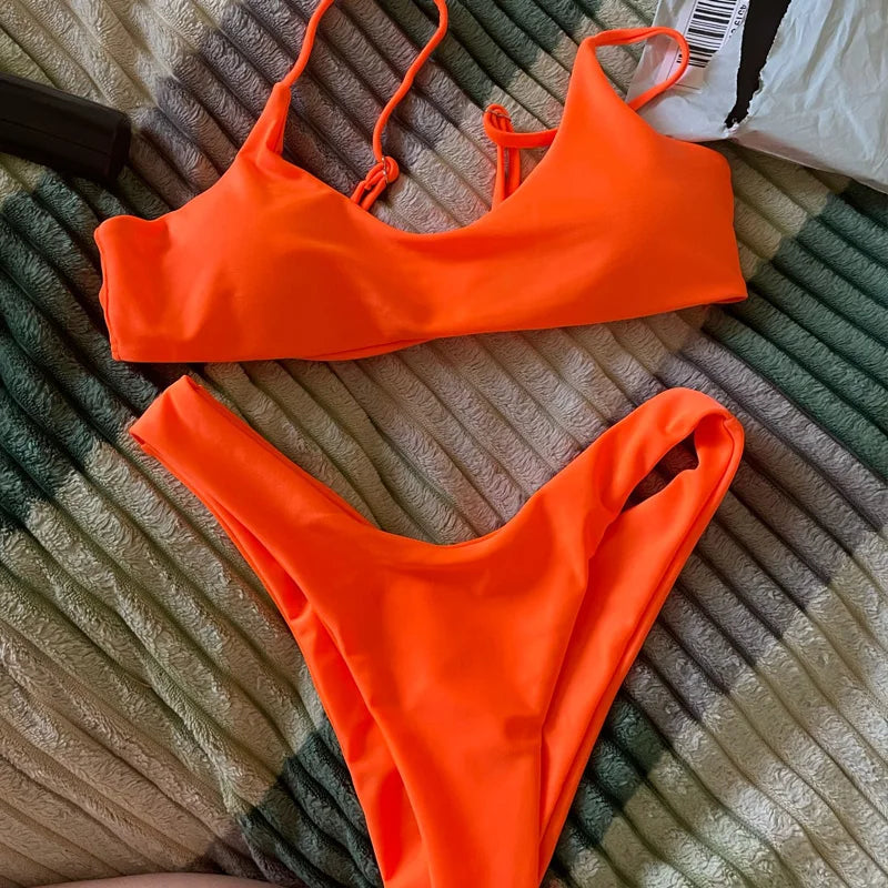 Solid Sexy Micro Bikini Set 2026 Women Swimming Suit Padded Bra Biquini Two-Piece Swimwear Thong Bathing Suit Brazilian Swimsuit