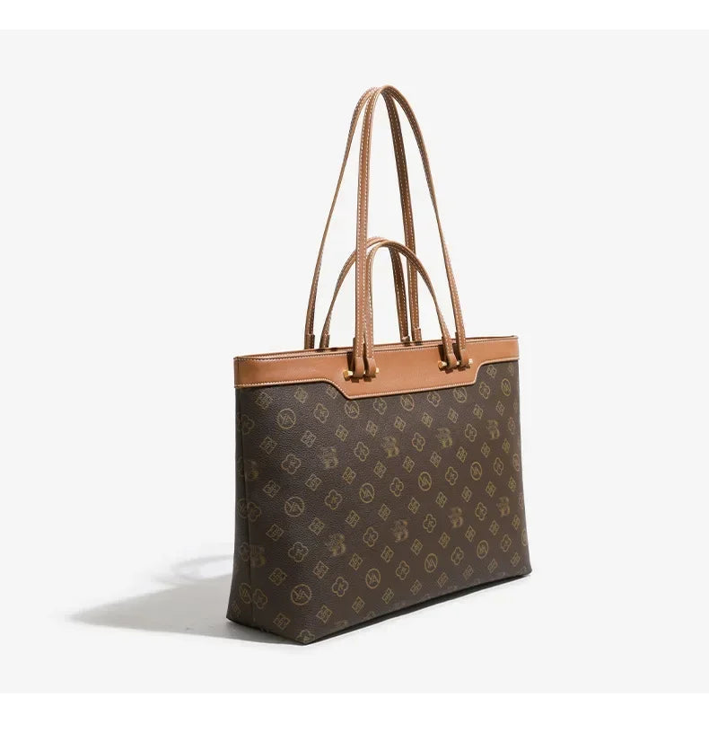 2026 New Women's Retro Casual Tote Bags - Large Capacity Color Block Handbags Versatile Trendy Shoulder Bags for Daily & Commute