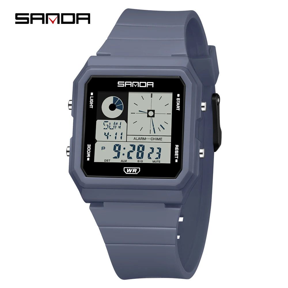 SANDA 2216 Fashion Electronic Watch Multifunction Alarm Calendar Waterproof Sports Student Digital Watches