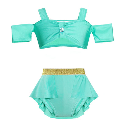 Princess Swimsuit Mermaid Mirabel Isabella Swimsuit Set Girl Summer Beachwear Pool Party Kids Anna Elsa Rapunzel Swimwear Suit
