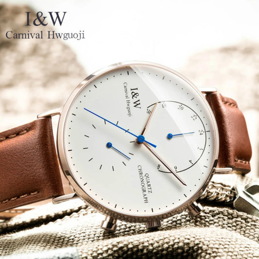 Carnival Brand Luxury Watches for Man Fashion Waterproof Rose Gold Silver Military Clock Men Quartz Wristwatches Reloj Hombre