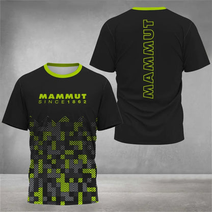 Outdoor Hiking Run Mountaineering Men's T-Shirt Casual O-neck Breathable Top Quick Dry Material Short Sleeve Fashion Men Clothes