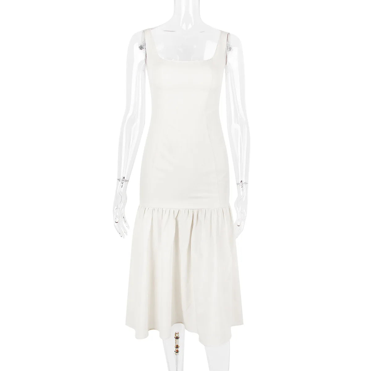 Ashgaily White Dress Women Halter Cotton Long Dress Lace Elegant Party Outfits Ladies Sexy Club Clothes