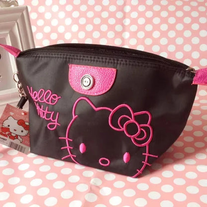 Hello Kitty Travel Makeup Bag Pen Bag Storage Bag Anime Cartoon Large Capacity Waterproof PU Handbag Gift for Girl Girlfriend