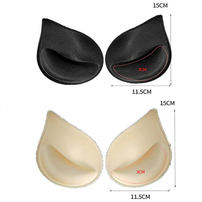 Women Sexy Breast Insert Push Up Bra Enhancer Swimsuit Bikini Pad Removeable Foam Chest Accessories Swimsuit Thickness 4/5/6cm