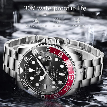 LIGE Top Brand Fashion Mens Watch Business Luxury Quartz Wristwatches Luminous Waterproof Sports Watches Mens Gifts Reloj Hombre