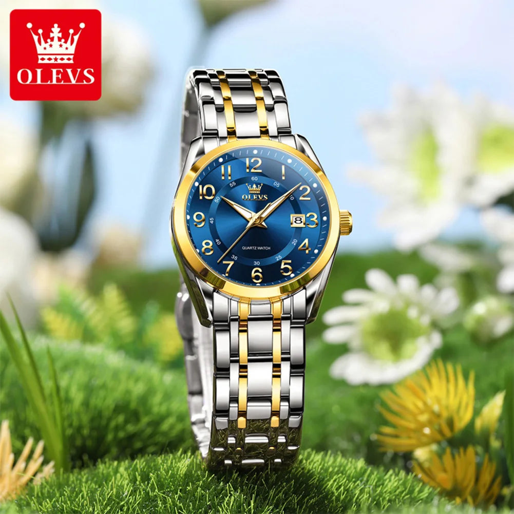 OLEVS 3666 Woman Watches Original Quartz Watch Waterproof Luminous Watches For Woman Gift Chronograph Date Reloj Mujer