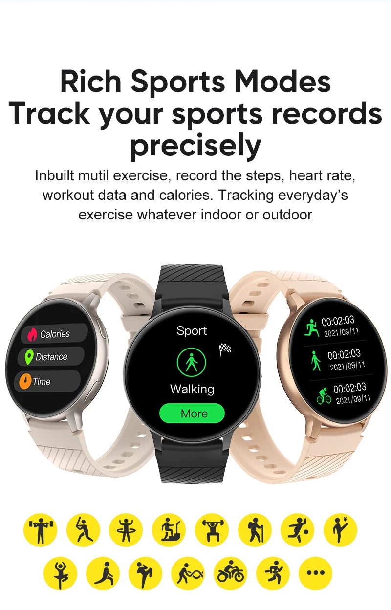 FOXBOX Smart watch Health Monitoring Sport Fitness Tracker Bluetooth Call Waterproof Men Women Luxury Smartwatch For IOS Android