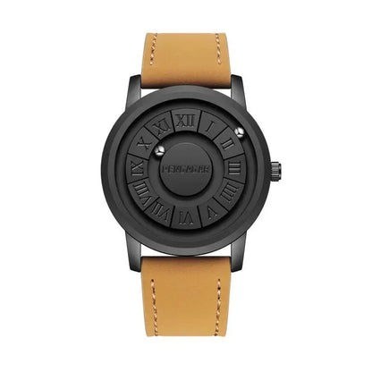 PENGAGAR Men's Watches Stainless steel Quartz Watch Creative Scrolling Pointer Magnetic Force Wrist Clock Relogio Masculino +box