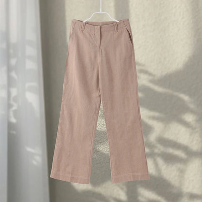 Casual Coats Pants Sets Women'S Turn-down Collar Long Sleeve Zippers Tops High Waist  Trousers 2026 Spring New Lady Chic Suit