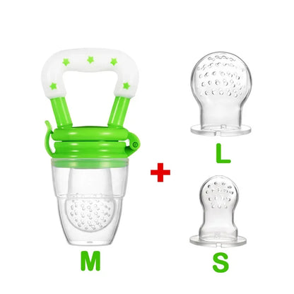 Baby Fruit and Vegetable Teether Fresh Food Supplement Toys Infant Fruit Teething Silicone Pouches Baby Feeding Tableware
