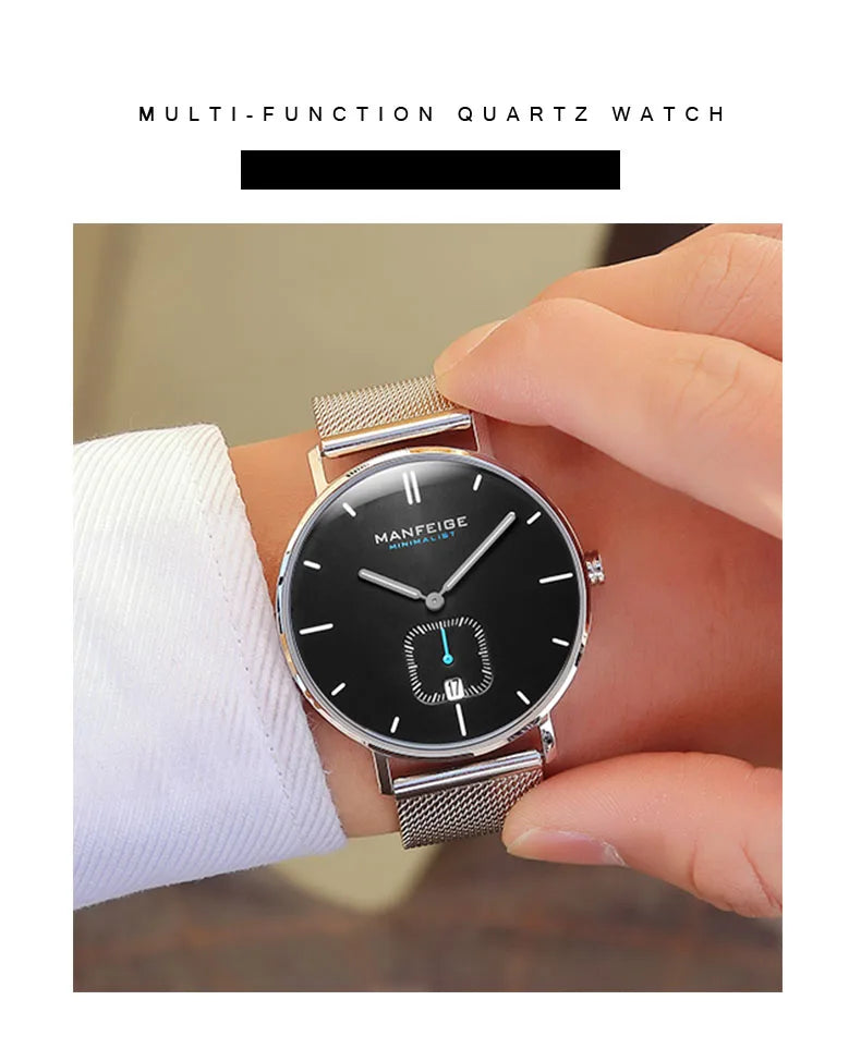 Top Luxury Brand Watch Mens Chronograph Clock Male Quartz Wristwatch Men's Watches Relogio Masculino Military Sport Silver Watch