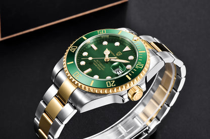 PAGANI DESIGN Watches Luxury Golden Mechanical Watch For Men New Sapphire Crystal Stainless Steel Luxury Waterproof  Men's Watch