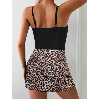 2026 New Printed One-Piece Dress-Style Women Swimsuit - Flattering Slimming Tummy Control Swimwear for Beach