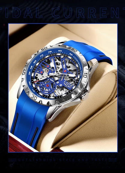 LIGE Top Luxury Automatic Watch For Men Mechanical Watches Men Sports Waterproof Stainless Steel Men Watch Reloj Hombre