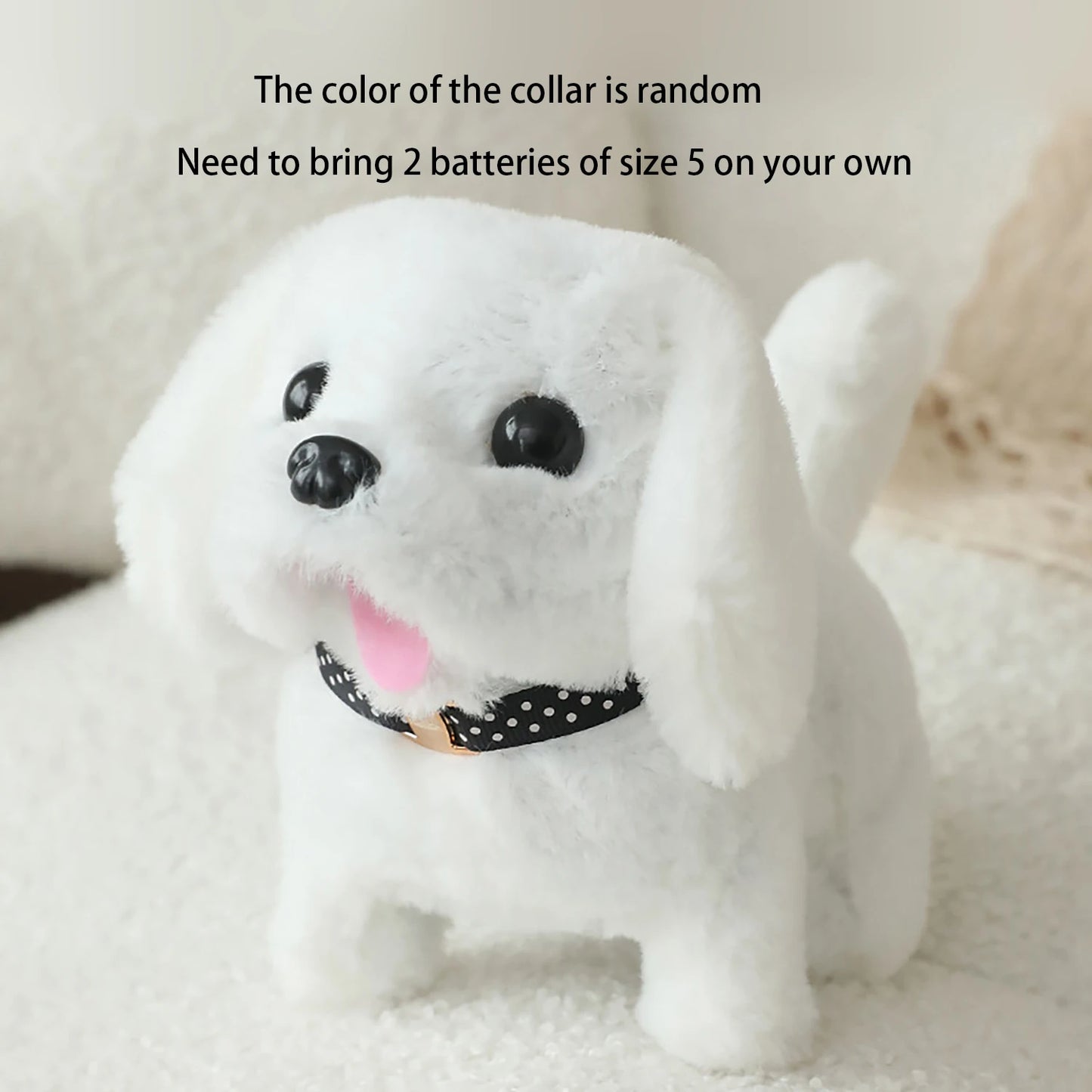 Simulated plush electronic dog, robotic dog, electronic pet that walks and barks, electric puppy toy, holiday gift