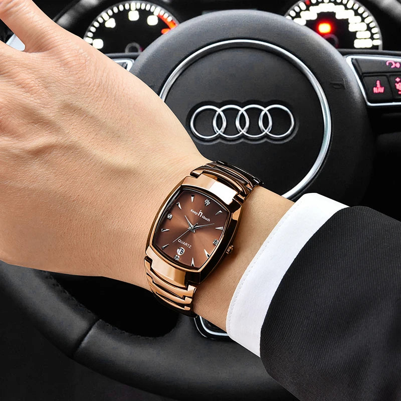 Men Quartz Watches Original High-end Luxury Waterproof Men's Watch Wristwatch Stainless Steel Fashion Business Date Clock Male