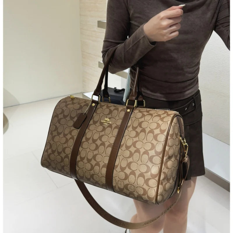 Women's Classic Boston Handbag Large Capacity Elegant Travel Duffle Bags for Women Weekend Luggage Travel Shoulder Bag