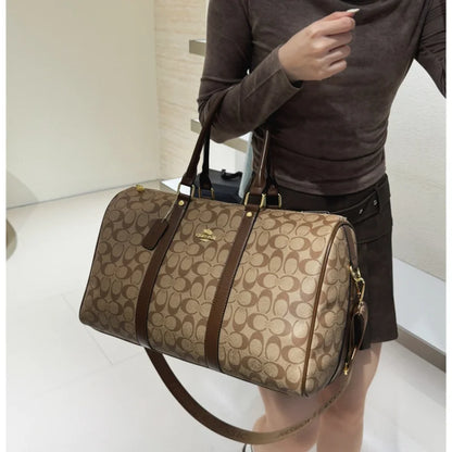 Women's Classic Boston Handbag Large Capacity Elegant Travel Duffle Bags for Women Weekend Luggage Travel Shoulder Bag
