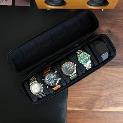 10 Slots Watch Storage Box Watch Zipper Travel Case Portable Watch Organizer Display Holder for Wristwatches and Smart Watches