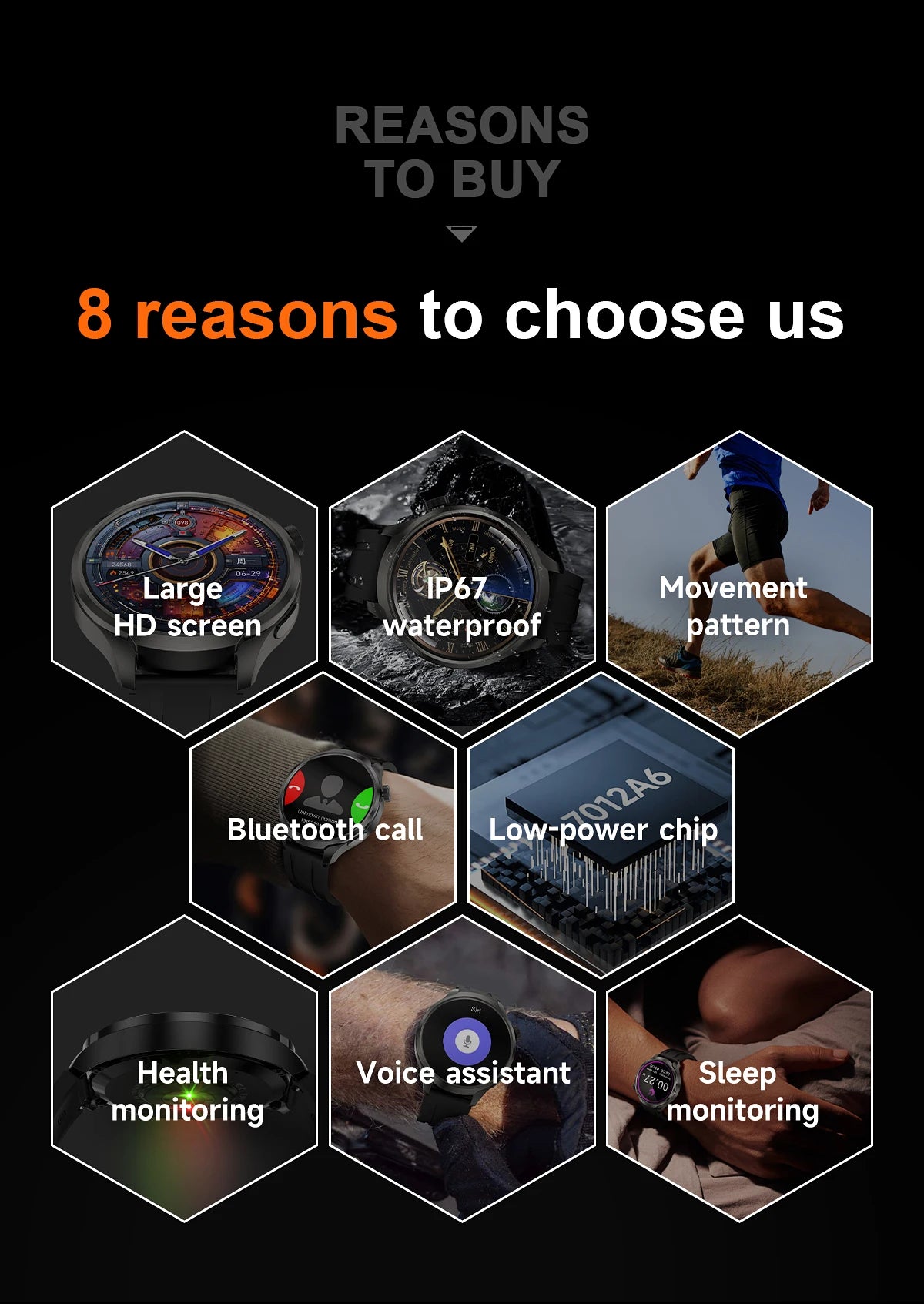 New 1.85"AMOLED NFC GPS Smart Watches For man IP68 Waterproof Blood Pressure Body Temperature Sport Fitness tracker Smart Watch
