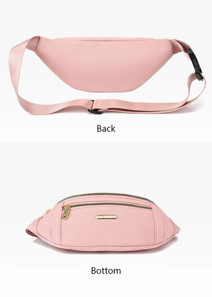New Women Waist Bags for Women Oxford Leisure Color Chest Bag Shoulder Crossbody Waist Bags Handbags Female Messenger Belt Bags