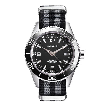 Luxury Corgeut Automatic Mens Watches Ceramic 10bar Swim Stainless Steel NH35A Watch Men Mechanical Wristwatch Relogio Masculino