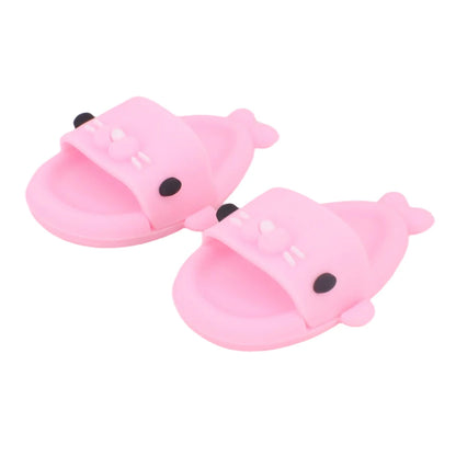 For Labubu Doll Clothes Swimsuit Cute Shark Slippers 15-17Cm Plush Doll Glasses Straw Hat,For labubu Accessories Holiday Gifts
