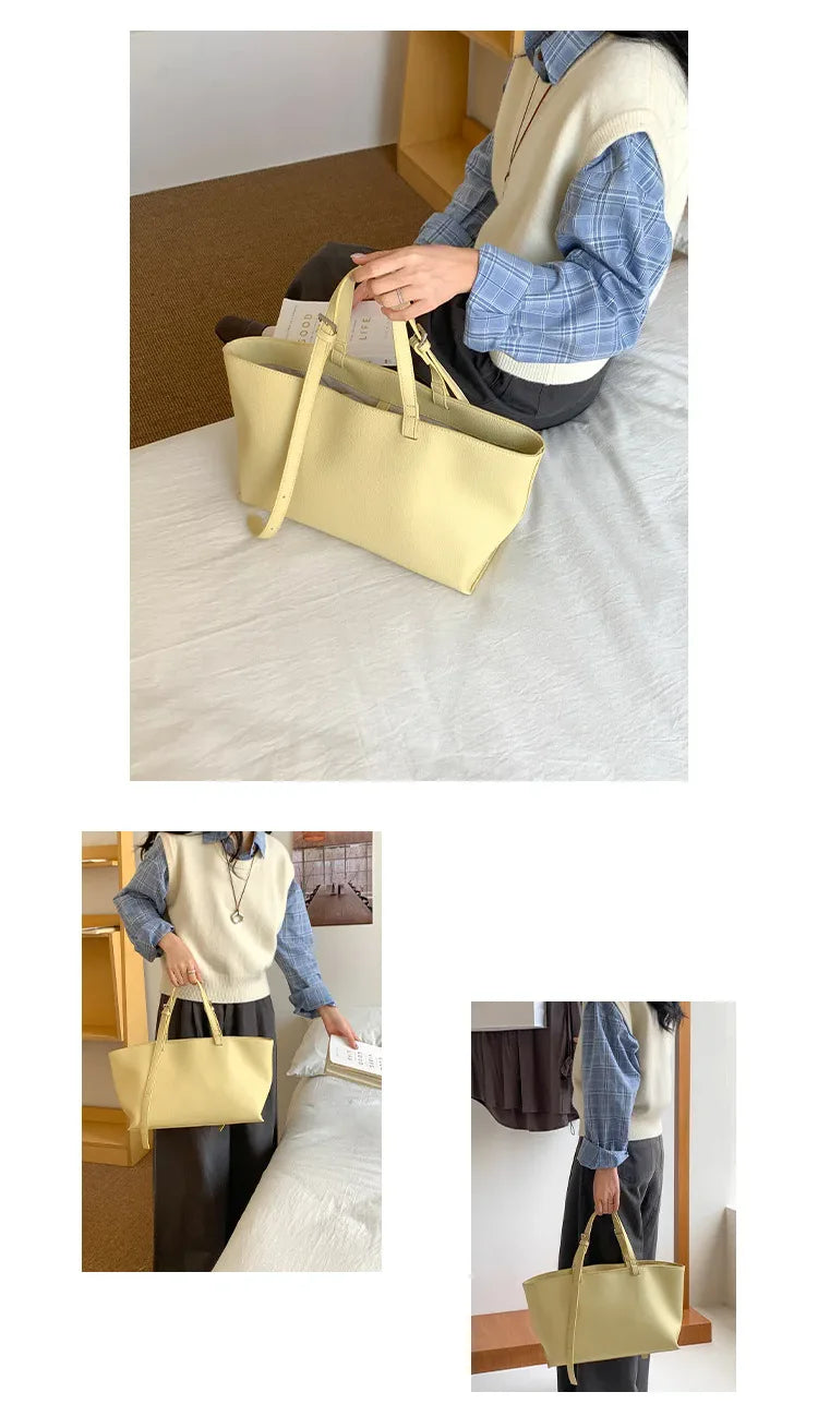 Casual Soft Tote Women Bag PU Leather Shoulder Bags for Women 2026 NEW High Quality Handbags and Purses Large Shopper Purses