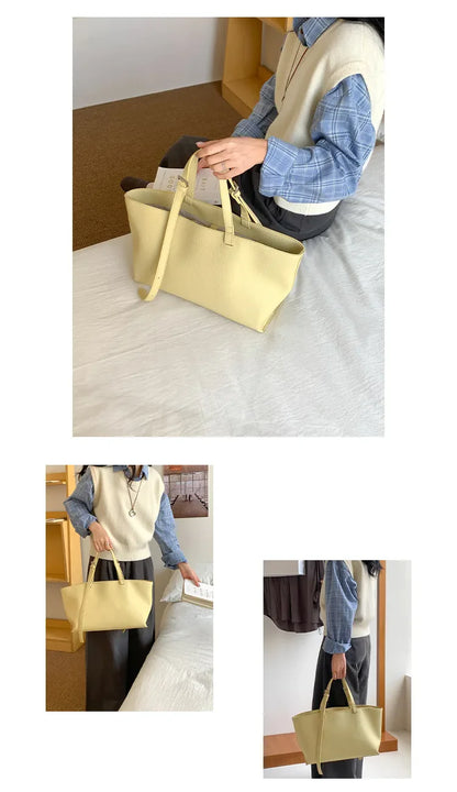 Casual Soft Tote Women Bag PU Leather Shoulder Bags for Women 2026 NEW High Quality Handbags and Purses Large Shopper Purses