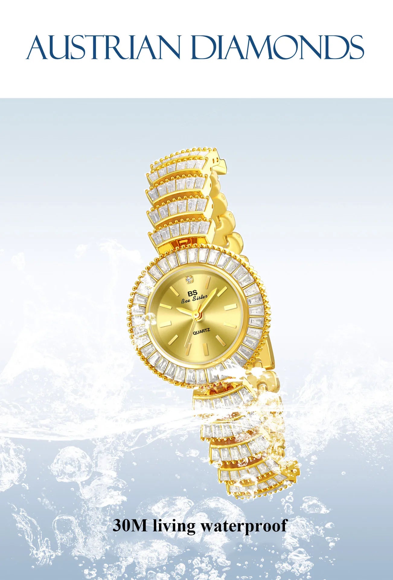 UTHAI Women Watch Light Luxury Brand Female Bracelet Exquisite Mermaid Full Diamond Waterproof Ladies Fashion Quartz Watches
