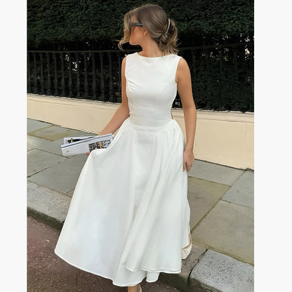 Ashgaily White Dress Women Halter Cotton Long Dress Lace Elegant Party Outfits Ladies Sexy Club Clothes