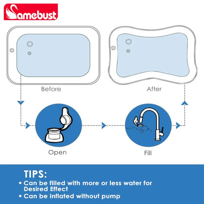 Camebust Water Pad Inflatable Tummy Time Water Pad for Infants and Toddlers Promote Development Toys