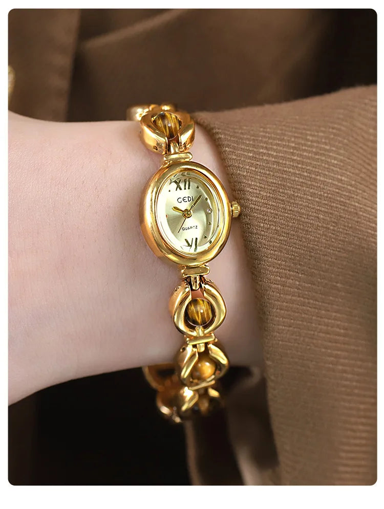 Gold Women Bracelet Watches For Ladies Wrist Watches Top Brand Luxury Elegant Women Dress High Quality Watches Quartz Minimalist