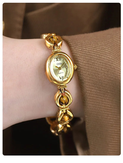 Gold Women Bracelet Watches For Ladies Wrist Watches Top Brand Luxury Elegant Women Dress High Quality Watches Quartz Minimalist