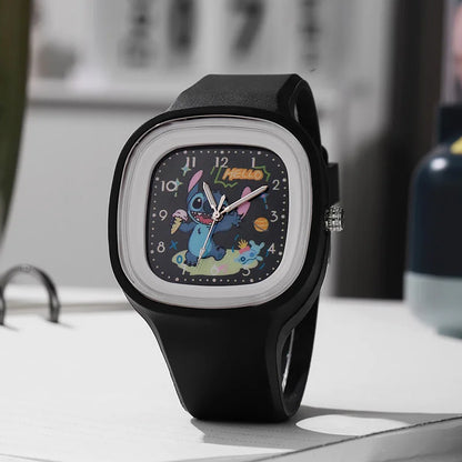 Fashion Stitch Kids Watches for Girls Cute Square Large Dial Children Women Quartz Clock Toys Accessories relogio infantil