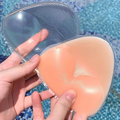 2pcs New Chest Sticky Bra for Bikini Thicken Sponge Bra Pads Breast Push Up Silicone Removeable Inserts Swimsuit Invisible Bra