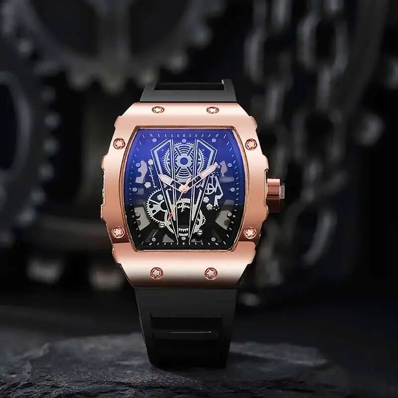 1/2PCS Fashion Men Watches Luxury Large Dial Quartz Watch Casual Silicone Band Men's Sports Watches Reloj Hombre（Without Box）