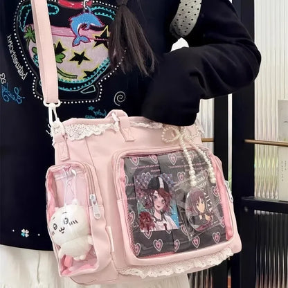 Ballet Girl Has A Large Appetite Itabag Japanese Two-Dimension Single Shoulder Cross Body Goods Bag Gift For Friends