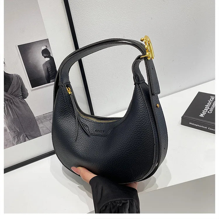 Women Underarm Bag Fashion Hobos Half Moon Saddle Shoulder Bags Luxury Pu Leather Crossbody Bag Phone Purses 2024 Commuting Bags