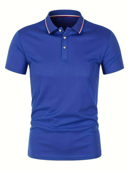 2025 Hot Sale Men's Summer Casual Breathable Comfortable Polo Shirt Men's Solid Color High Quality Short Sleeve T-Shirt