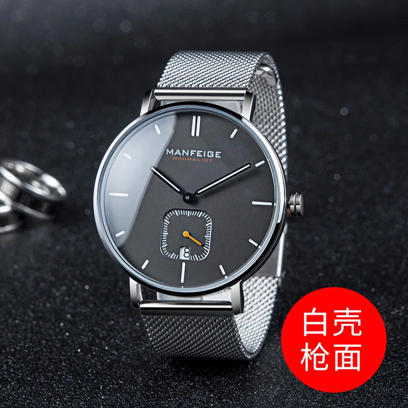 Top Luxury Brand Watch Mens Chronograph Clock Male Quartz Wristwatch Men's Watches Relogio Masculino Military Sport Silver Watch