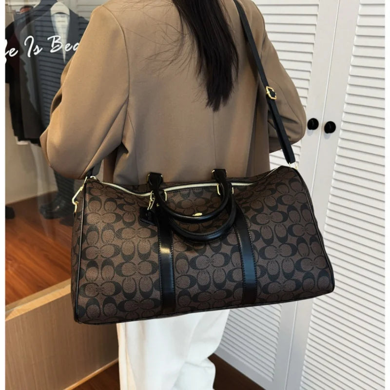 Women's Classic Boston Handbag Large Capacity Elegant Travel Duffle Bags for Women Weekend Luggage Travel Shoulder Bag