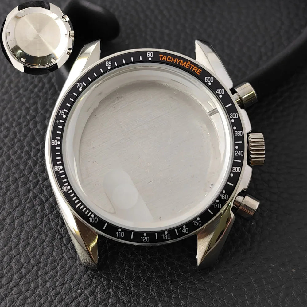 39.7mm MoonSwatch Chronograph Watches Stainless Steel Case Fit VK63 Movement Accessories Sapphire Glass Watch 20mm Strap Moon