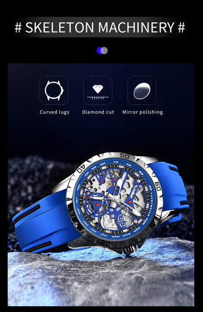 LIGE Top Luxury Automatic Watch For Men Mechanical Watches Men Sports Waterproof Stainless Steel Men Watch Reloj Hombre