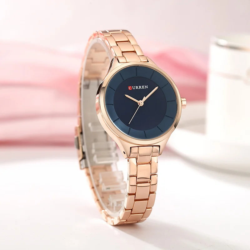 TOP Luxury Rose Gold Women's Watch Stainless Steel Ladies Wrist Watches Relogio Feminino Fashion Female Hour Reloj Mujer