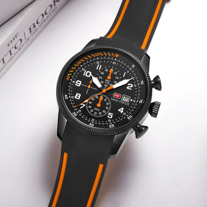 MINI FOCUS Electronic Quartz Mens Watches Auto Date Wristwatch Water Resistant Clock Gift for Men relogio masculino 0379G