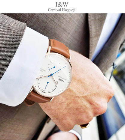 Carnival Brand Luxury Watches for Man Fashion Waterproof Rose Gold Silver Military Clock Men Quartz Wristwatches Reloj Hombre